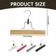 thumbnail image 3 of Estuche de almacenamiento AQITTI Perchas de madera para pantalones con pinzas Perchas antideslizantes para faldas Percha con pinza para pantalones Percha de madera maciza, 3 of 8