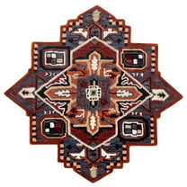 Ox Bay Selah 7' Star Rust/Navy Southwestern Hand-Tufted Indoor Area Rug