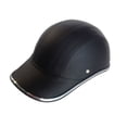 thumbnail image 1 of Eigraketly Casco Vintage para motocicleta, gorras de béisbol para hombres y mujeres, equipo de protección para ciclismo, sombrero de cuero, Ciclismo Negro, 1 of 6