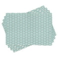 thumbnail image 1 of Ambesonne Beach Place Mats Set of 4, Narrow Striped Circular, Standard Size, Sky Blue White, 1 of 6
