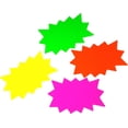 thumbnail image 2 of 6" x 9" Medium BLANK Solar Star Burst Neon Fluorescent Retail Sale Signs - 100 Total Cards, 2 of 2