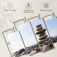 thumbnail image 6 of Elephant Stock Seaside Stone Stack Wall Art - Horizontal Multi Panel Canvas - Living Room Wall Decor - Wellness Multi Panel - Gray And Blue Decor - 75" x 48", 6 of 8