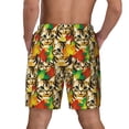 thumbnail image 2 of Lsque Mens Swim Trunks Kittens With Maple Leaves Pattern - Bathing Suit Compression Liner - Beach Swim Shorts Swimwear - (S-3XL) - Stretch Quick Dry -X-Large, 2 of 9