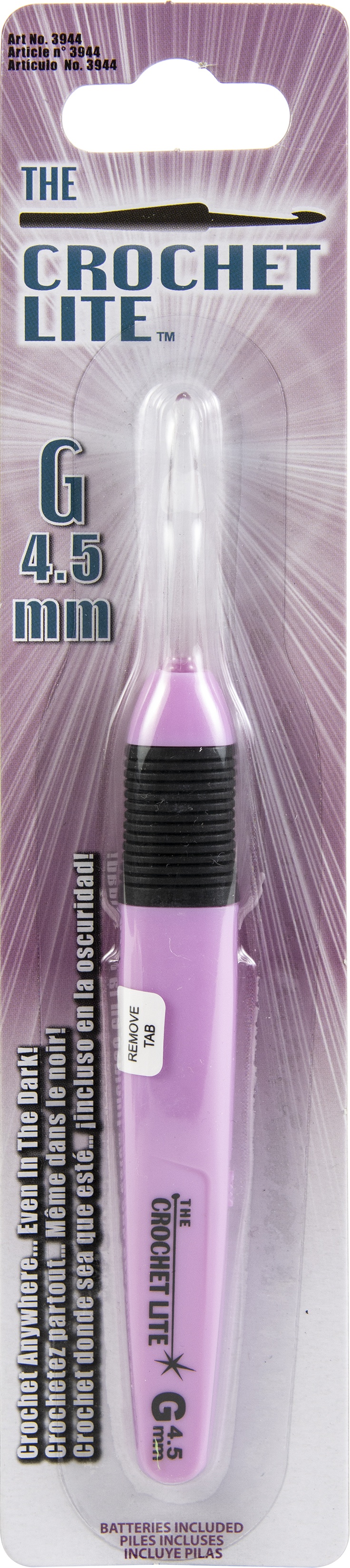 Crochet Lite Crochet Hook, Size G/4.5mm, Pink