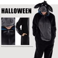 thumbnail image 4 of JUOLOET Unisex Adult Onesie Pajamas Donkey Animal One Piece Snug Fit Sleepwear Homewear（Black Donkey,Large）, 4 of 6