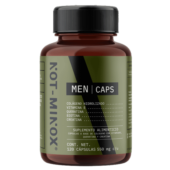 Suplemento Hombre Cabello Barba Not-Minox Salud Cabello y Barba Biotina Creatina Vitamina E