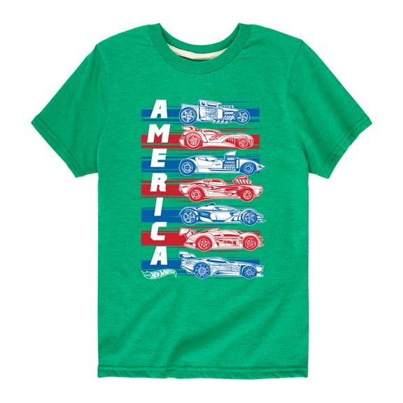 Hot Wheels - America Cars - Toddler And Youth Short Sleeve Graphic T-Shirt