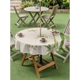 thumbnail image 4 of Outdoor Tablecloths with Umbrella Hole & Zipper, Green Botanical Round Tablecloth 54 Inch, Farmhouse Dragonfly Waterproof Table Cloth, Patio/Pool/Picnic Table Covers, 4 of 8