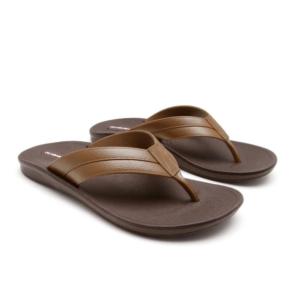 Okabashi Voyager Men's Flip Flops-Brown/Toffee-13