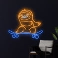 thumbnail image 3 of Handmadetneonsign Sloth Skateboarding Neon Sign, Skateboard Sloth Led Sign, Sloth Skateboarder, 3 of 5