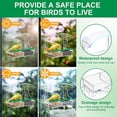 thumbnail image 4 of 2Pack Window Bird Feeder with 4 Extra Strong Suction Cups, Clear Window Bird Feeders for Outside, Removable Tray, Bird Houses for Viewing Wild Birds O, 4 of 5