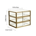 thumbnail image 2 of NICEXMAS Nicexmas 3-Tier Drawer Jewelry Case, Golden Alloy and Glass, Sturdy Storage for Home, 2 of 5