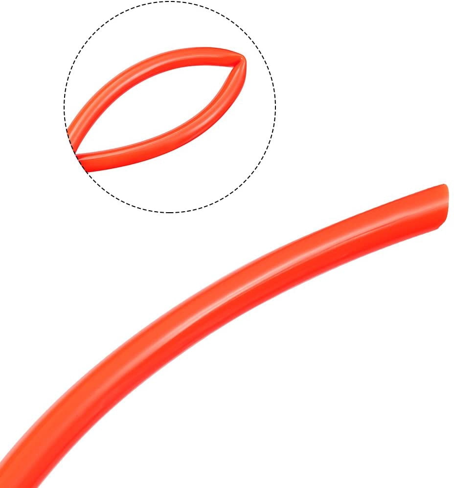MKEUDQ-Pneumatic Air Tubing, 10mm OD x 6.5mm ID 5 Meters 16ft PU Polyurethane Air Compressor Tube Hose Pipe Orange