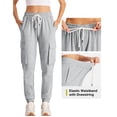 thumbnail image 3 of SPECIAL MAGIC Women's Cargo Sweatpants with 4 Pockets Cotton Jogger Pants Elastic Waist Athletic Lounge Pants for Running Yoga Gym, 3 of 7