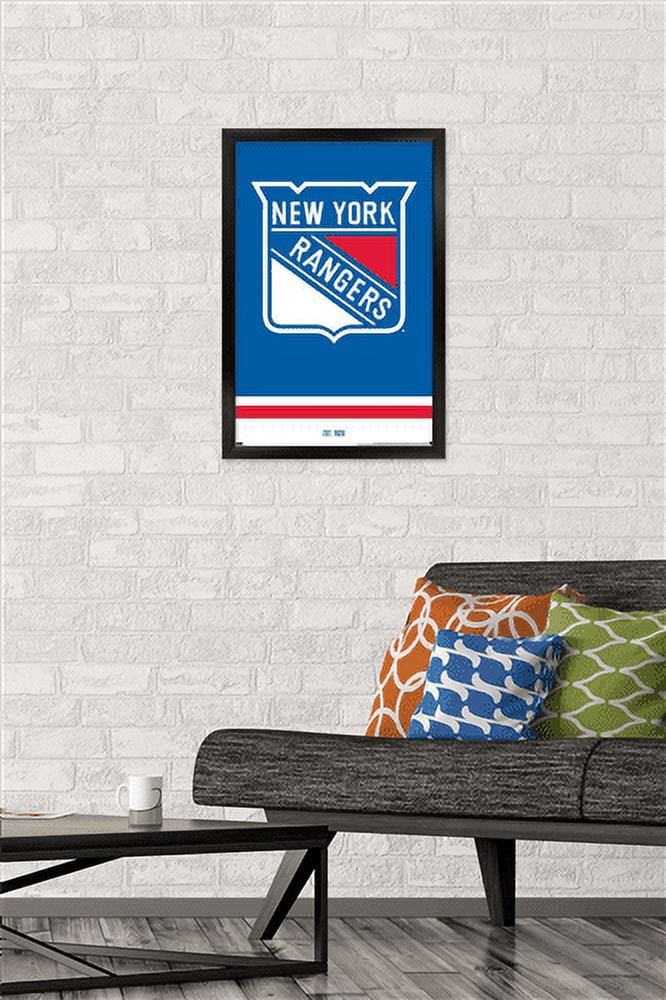 NHL New York Rangers - Logo 21 Wall Poster, 14.725" x 22.375", Framed