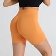 thumbnail image 5 of Mnuaqn Workout Gym Shorts Women, High Waisted Seamless Butt Lifting Scrunch Butt Sports Shorts (Yellow, M), 5 of 5