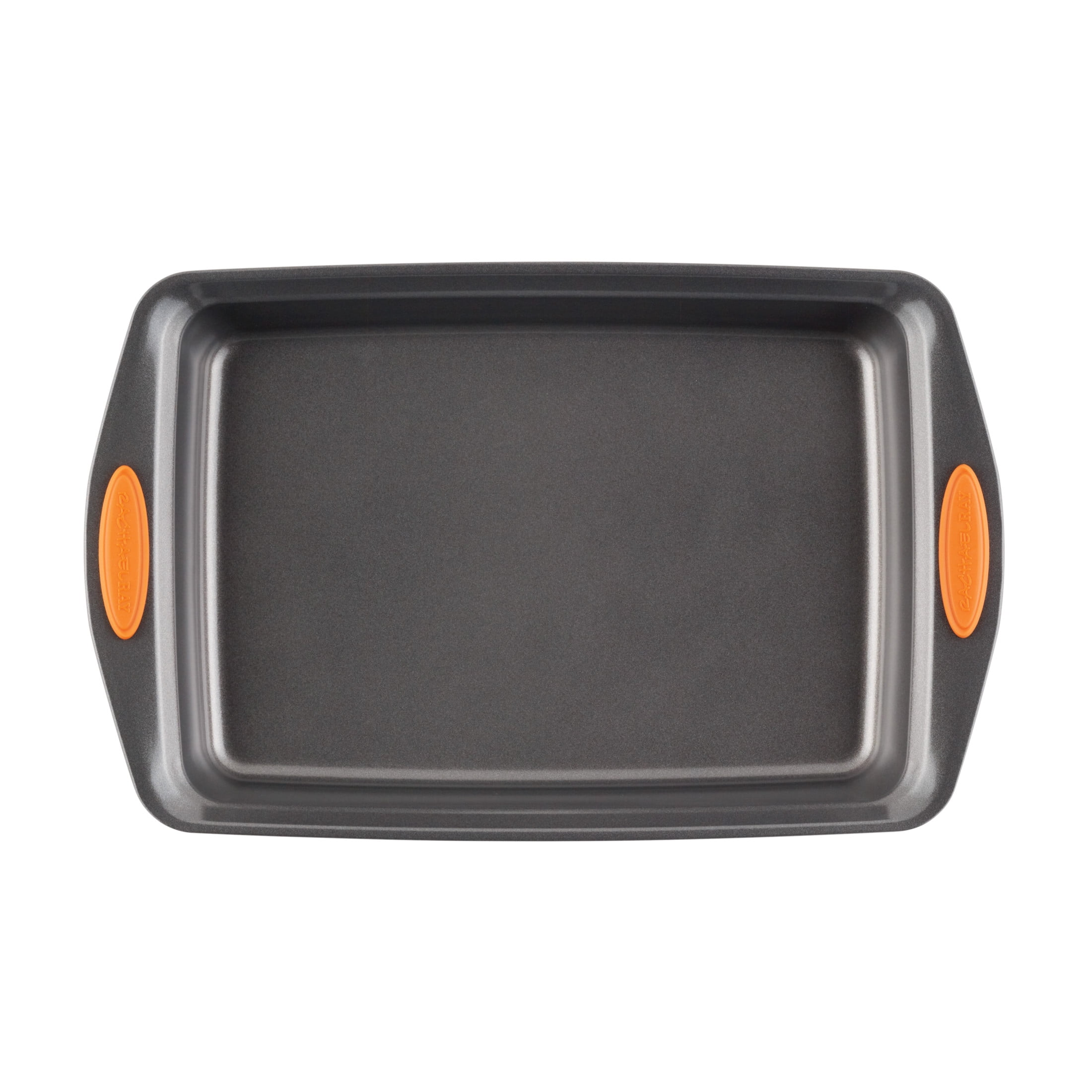 Rachael Ray Nonstick Bakeware 9 x 13-inch Grey with Orange Lid and Handles  Covered Cake Pan - Bed Bath & Beyond - 8891291