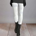 thumbnail image 6 of JJHGVB Snowflake Graphic Tights Pants Legging Tights Women's Stretch Floral Print Palazzo Wide Leg Lounge Pant Leggings for Women Z1 White 2XL, 6 of 6