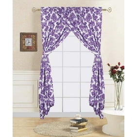 4 Pc Butterfly Blue Kids Bedroom Window Panel Pair Set Of Two Rod