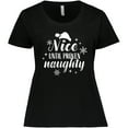 thumbnail image 3 of Inktastic Christmas Nice Until Proven Naughty Women's Plus Size T-Shirt, 3 of 5