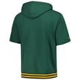 thumbnail image 3 of Men's Mitchell & Ness Green Green Bay Packers Pre-Game Short Sleeve Pullover Hoodie, 3 of 3