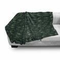 thumbnail image 3 of Nautical Soft Flannel Fleece Throw Blanket, Tropical Fish Underwater Plants Jellyfish and Seaweed Ocean Art, Cozy Plush for Indoor and Outdoor Use, 50" x 70", Reseda Green Green, by Ambesonne, 3 of 6