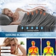 thumbnail image 4 of Aship Cooling Blanket King, Q-MAX>0.5 Arc-Chill Cooling Technology Soft Breathable Double-Sided Summer Blankets for Beds - Black 90"x 108", 4 of 8