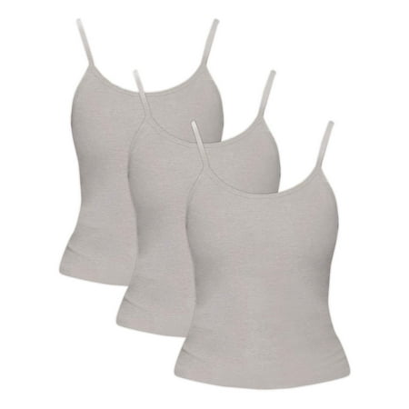 

3 Pack Women`s Stretch Cotton Cami with Built-in Shelf Bra