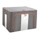 thumbnail image 2 of Compartimientos de almacenaje Organizadora Plegable Contenedor 24L Contenedor Durable a Prueba de Polvo Portátil Cremallera Resistente Bolsa de Almacenamiento de Ropa , Gris, 2 of 9