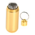 thumbnail image 1 of Herramienta para reparar puntas de tacos de billar, forma de punta de taco, portátil, profesional, de aluminio, resistente. Oro, 1 of 8