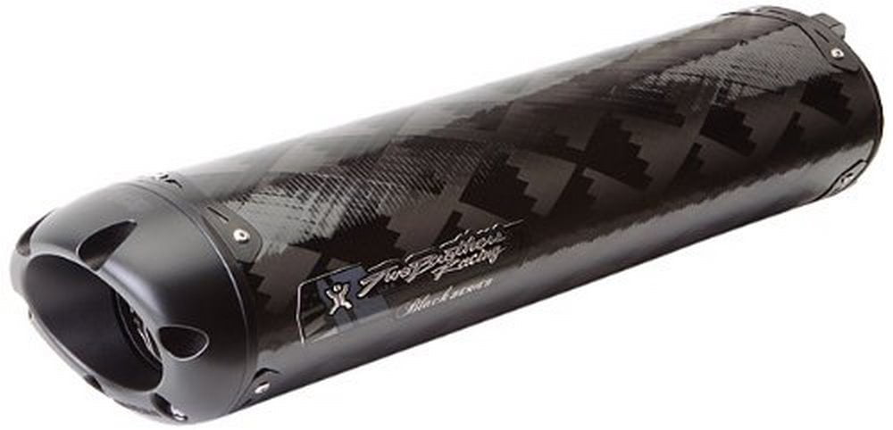 Two Brothers Racing Black Series M-2 Carbon Fiber Canister Flange-On Exhaust System 005-2150407M-B