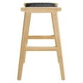 thumbnail image 4 of Modway Saoirse 26" Fabric & Wood Counter Stool in Black and Natural (Set of 2), 4 of 10
