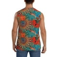 thumbnail image 4 of Bixox Men's Mandala Colorful 1 Printed Shirt Sleeveless Fitness Tank Top-X-Large, 4 of 7