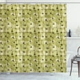 thumbnail image 1 of Ambesonne Fruits Shower Curtain, Abstract Autumn Garden, 69"Wx84"L, Khaki Brown, 1 of 3
