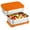 Orange, variant on Bxaolu 2-Pack Stainless Steel Snack Containers for Ki-ds Adults - 720ml(24oz) Leakproof Reusable Food Containers with Lids | Stackable Metal Lunch Box for Home, Office, Travel, Green