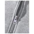 thumbnail image 4 of MATN Men's Quarter Zip Hoodies Zip Up Hoodie Long Sleeve Drop Shoulder Sweatshirt Casual Pullover Plain Light Grey Medium, 4 of 6
