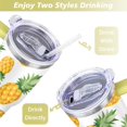 thumbnail image 5 of 40oz Tropical Pineapple Pattern Stainless Steel Flip Straw Tumbler Spill Proof Travel Cup Double Wall Vacuum Insulated Coffee Mug with Top Handle, 5 of 6
