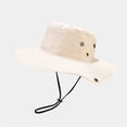 thumbnail image 4 of Foldable Safari Hat, Wide Brim Packable Booney Sun Hat for Travel, UPF 50+ for Hiking, Fishing, Beach & Outdoor Adventures White, 4 of 4
