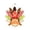b, variant on Thanksgiving Turkey Pumpkin Hanging Decoration, Printed Textile-Style Ornament with Colorful Tail Feathers and Pilgrim Hat for Door, Wall, Party, and Fall Home Displays