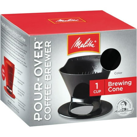 Melitta Pour-Over 1-Cup Brew Cone, Black