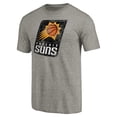 thumbnail image 2 of Men's Heather Gray Phoenix Suns Distressed Team Logo Tri-Blend T-Shirt, 2 of 3
