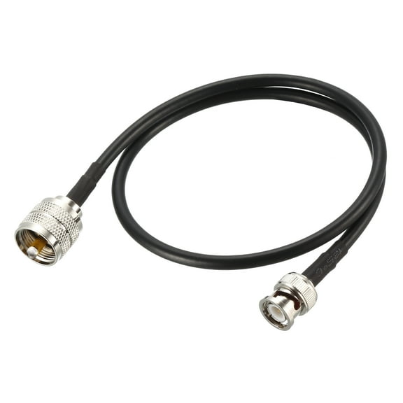 Uxcell UHF () to BNC Male Antenna Radio Cables RG58 Coax Cables 22Inches