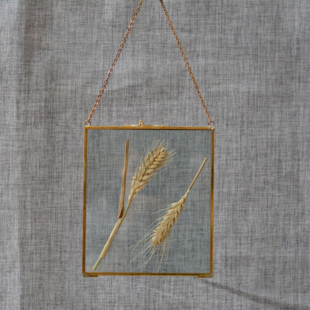 , metal Pressed Glass Floating Hanging Photo Frames, 3.5 x 5 inch