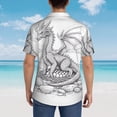 thumbnail image 6 of Daiia Dragon Nest Sketch Hawaiian Shirt for Men Gentle Cotton Regular Short Sleeve Casual-Medium, 6 of 9