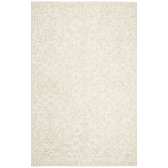SAFAVIEH Trace Molly Solid Area Rug, Ivory, 5' x 8'