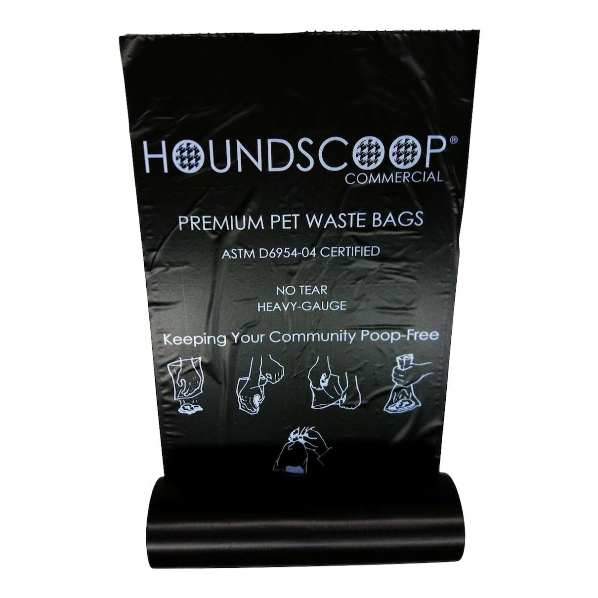 HOUNDSCOOP Case of 2000 Pet Waste Bags on Roll (10 Rolls of 200 Bags per roll)