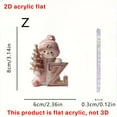 thumbnail image 2 of Luoshdecor Christmas Letter Ornaments 2025,Cute Pink Glitter Snowman Letter Ornament ,Xmas Tree Decoration Pendant Holiday Family Indoor Decor Gift (Z), 2 of 2