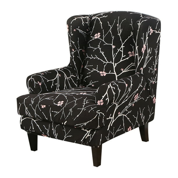 Moyouny 2Piece Stretch Printed Armchair Wing Back Chair Slipcover