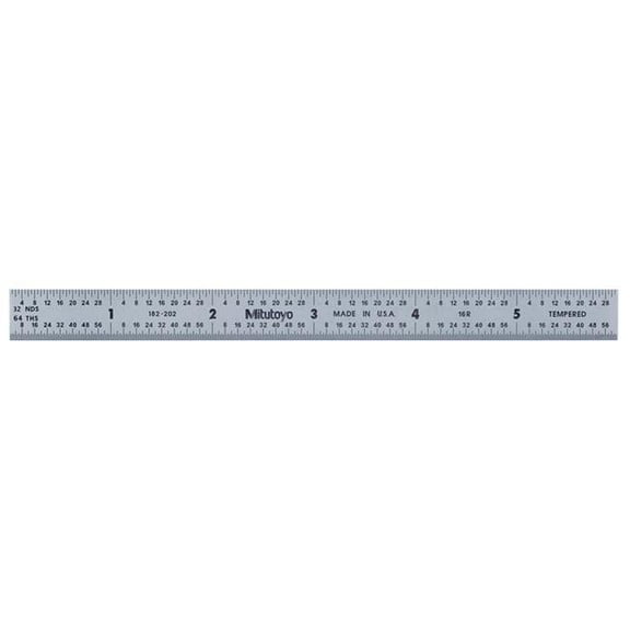 Mitutoyo 182-202 6 in. 16R Series Steel Flex Rule