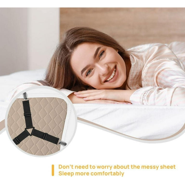 6 Sides Bed Sheet Clips Mattress Suspender Straps Bed Cover Holder